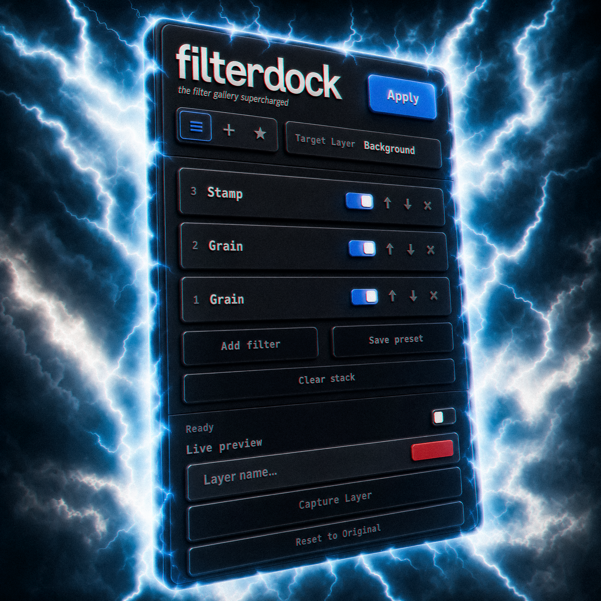 Filter Dock PS Plugin